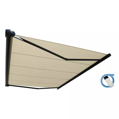 Toldo Cofre Samani 5.00 m x 3.50 m Motorizado con mando a distancia y maniobra auxiliar