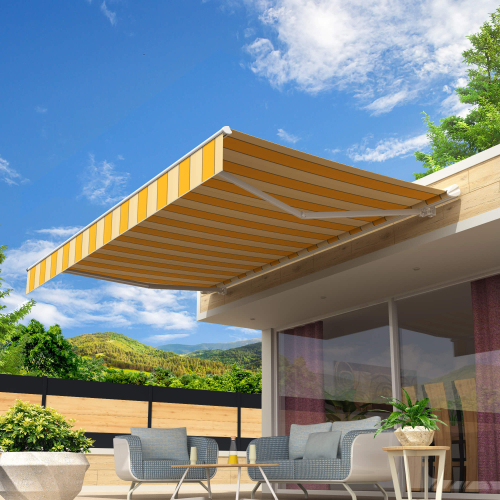 Toldo semicofre Duncan 4,80 m x 3 m con motor, mando a distancia y sistema de emergencia