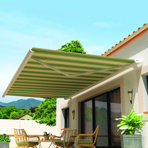 Toldo cofre Barbade 6 m x 3,5 m con motor, mando a distancia y sistema de emergencia